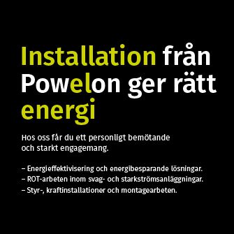 Installation från Powelon ger rätt energi